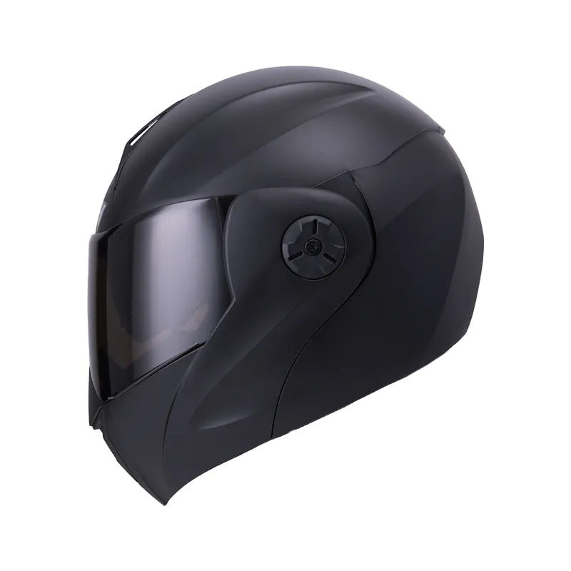 Casco Ich Abatible 3110 Negro Mate Visor Transparente O Humo